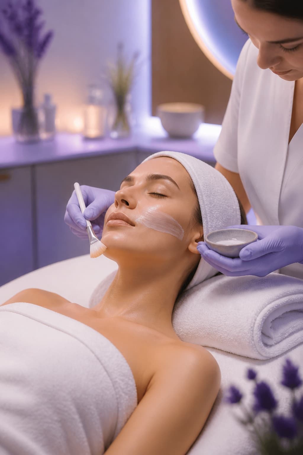 Tratamiento facial en Lunazul Spa